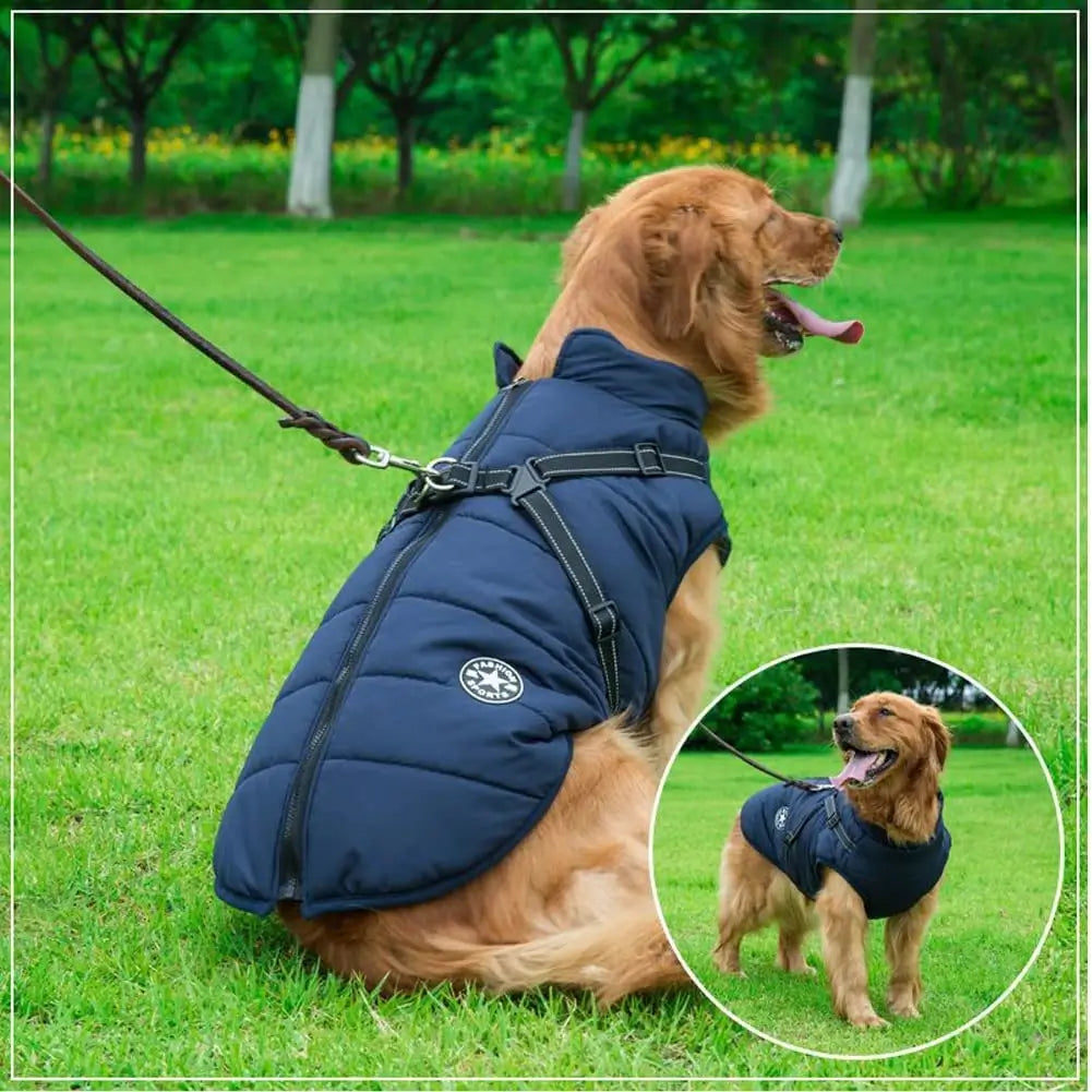 MANTEAU POUR CHIEN AVEC HARNAIS INTÉGRÉ