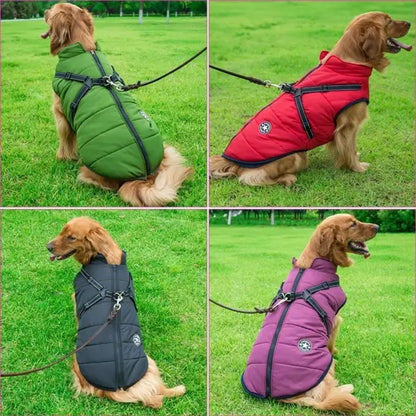 MANTEAU POUR CHIEN AVEC HARNAIS INTÉGRÉ